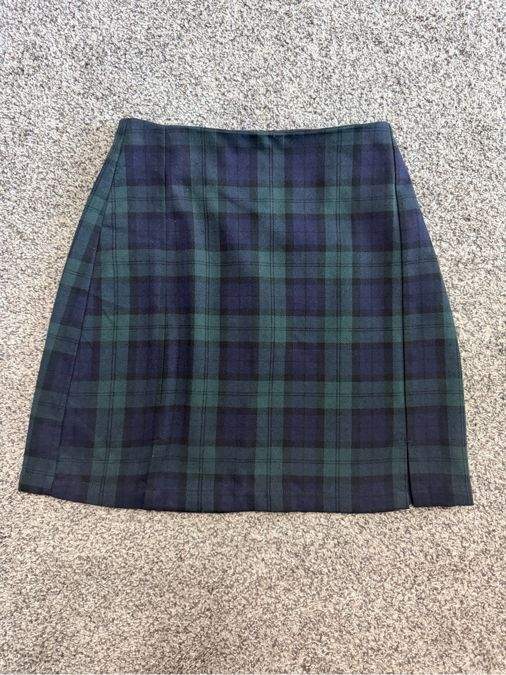 Brandy Melville Green and Navy Skirt